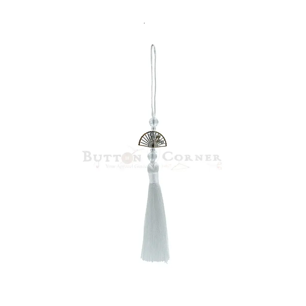 Dual-Sided Ancient Style Decorative Tassel With Fan Pendant