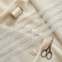 One Side Border Sequence Shuttle Lace