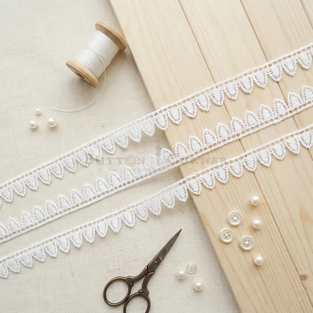 One Side Border Shuttle Lace