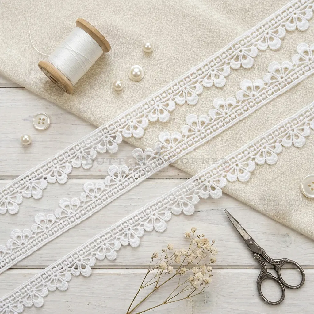 One Side Border Shuttle Lace