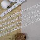 One Side Border Sequence Shuttle Lace