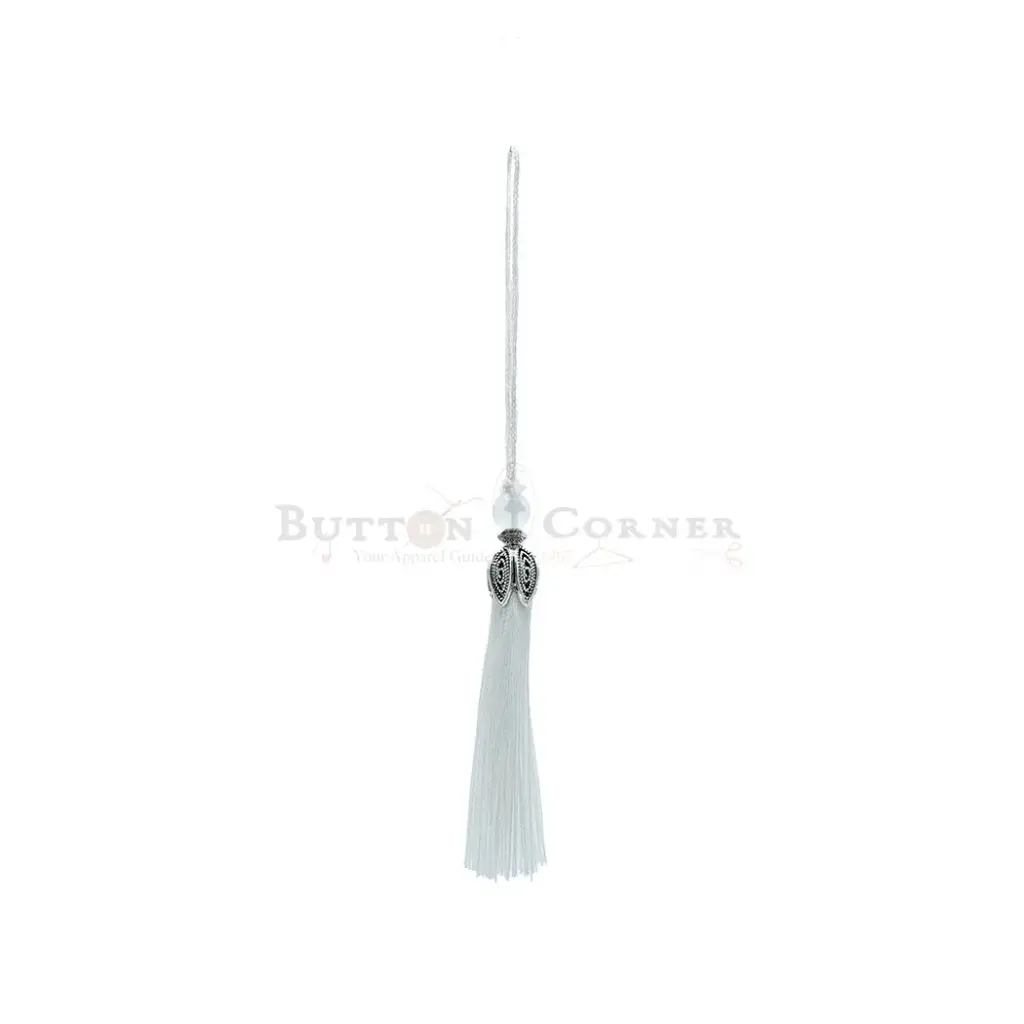 Filigree Leaf Design Decorative Silky Tassel