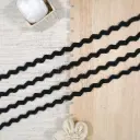 Zigzag Shape Wave Bending Cotton Lace