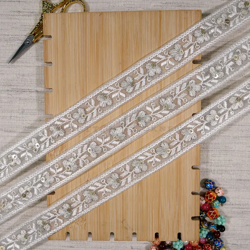 Embroidery Thread Sequence Net Lace