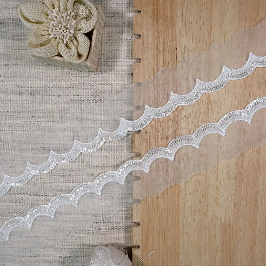 Embroidery Thread, Glass Beads, Sequence, Mini Scallop Lace