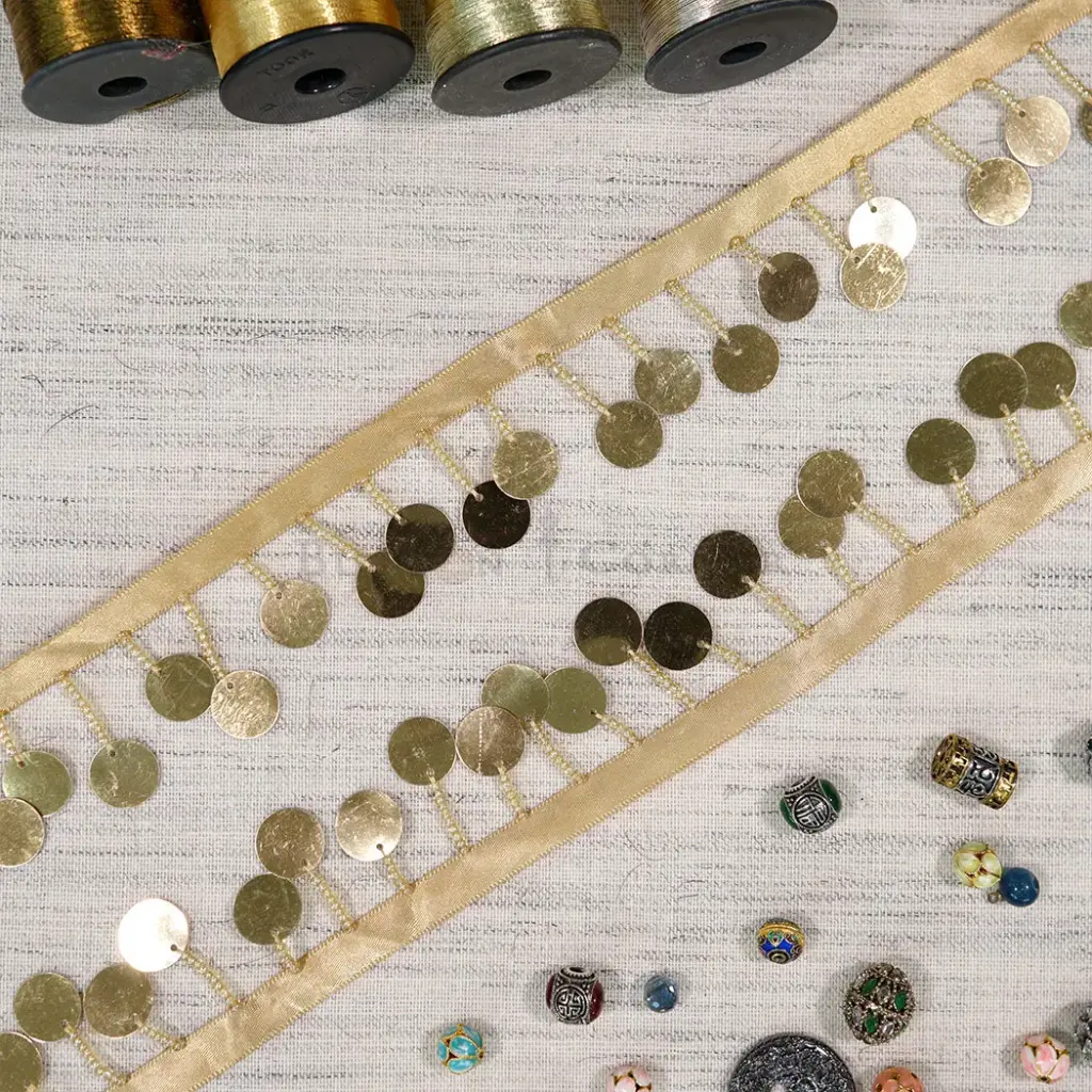 Glass Beads Sequence Hanging Lace