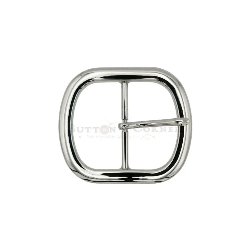 Shiny Rounded Square Belt Buckle With Prong