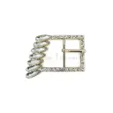 Teardrop Stone Rhinestone Belt Buckle With Prong