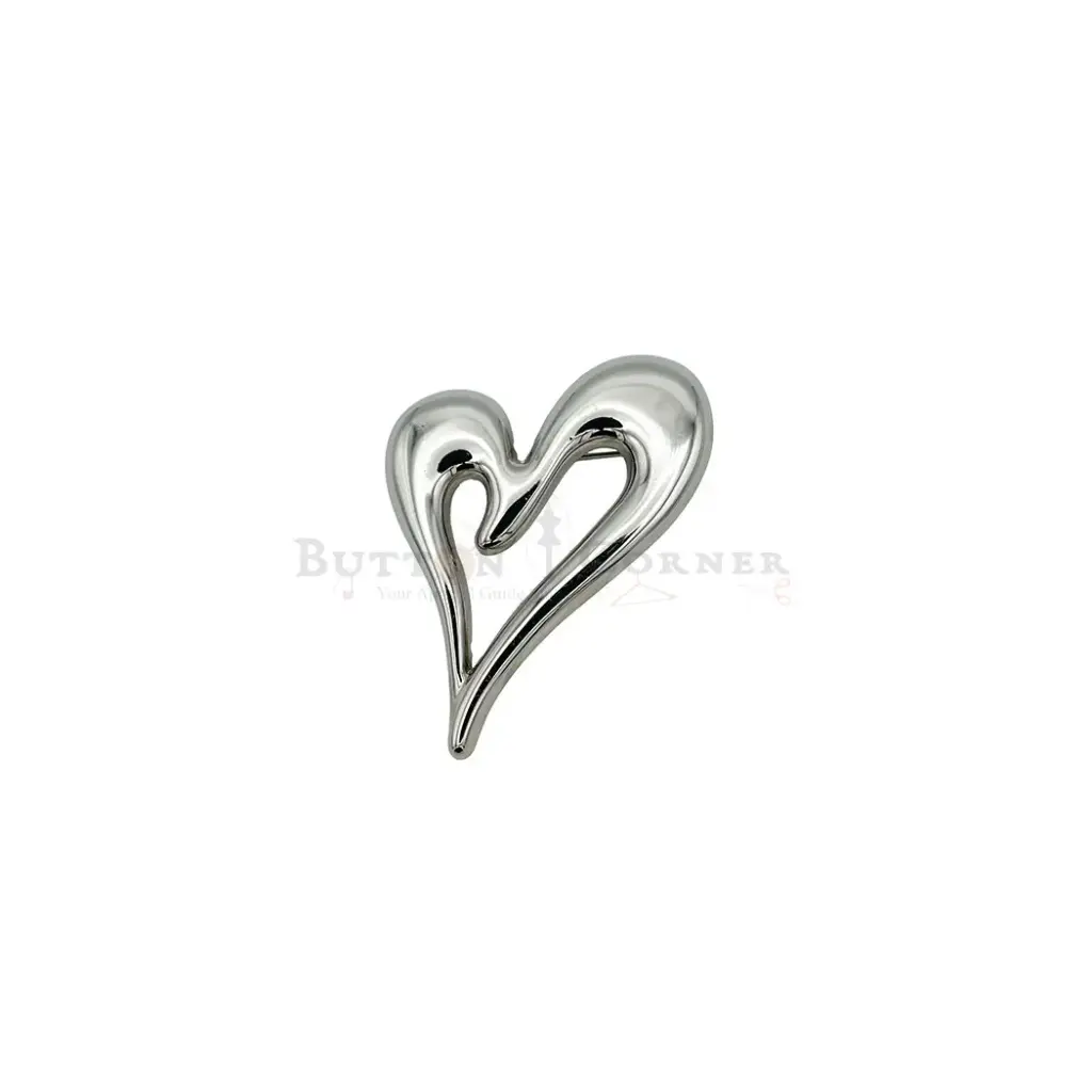 Slightly Asymmetrical Beautiful Heart Shape  Brooch