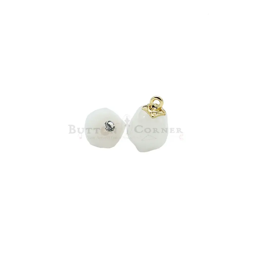 Irregular Shape Gemstone Hanging Button