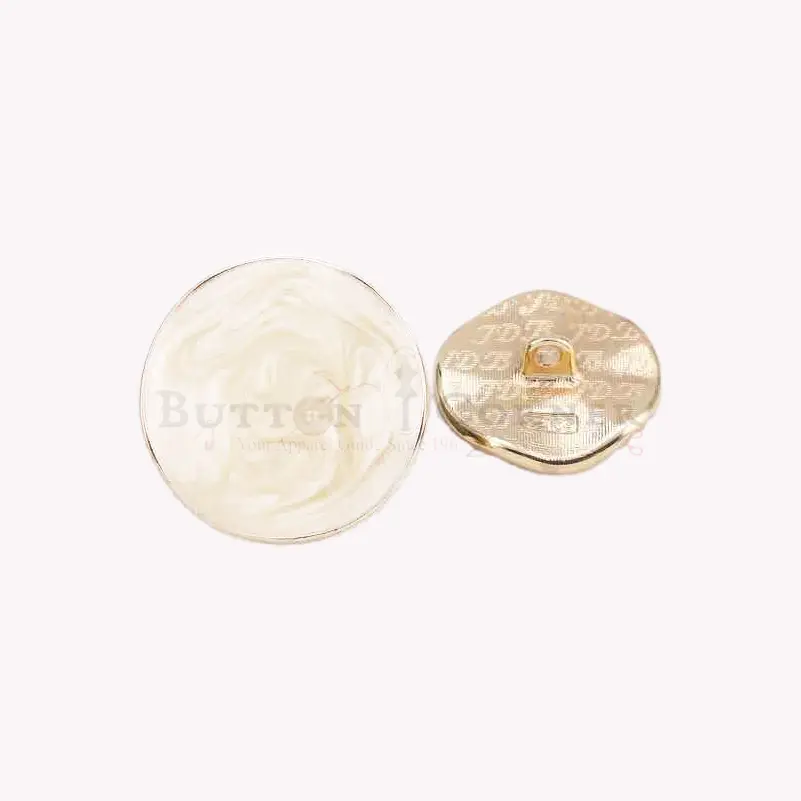 Waving Border Resin Big-Size Metal Button