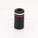 Matt Black Cylindrical Cord End Cap With Red & White Accent Ring