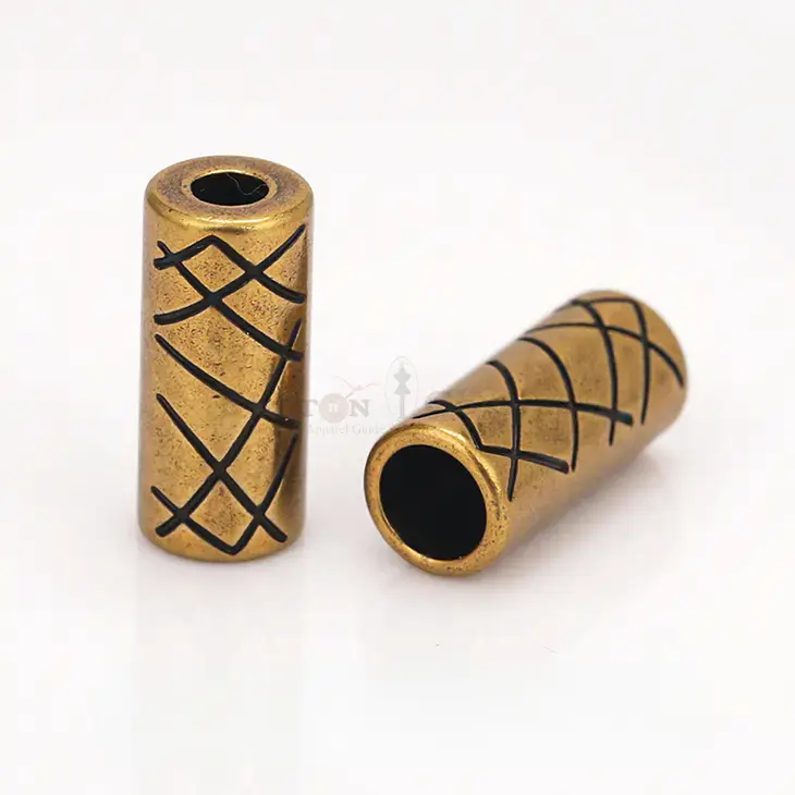 Engraved Criss Cross Pattern, Cylinder Design End Cap