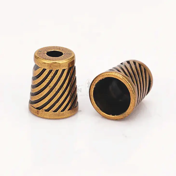 Cone-Shaped Spiral Ribbed Design End Cap