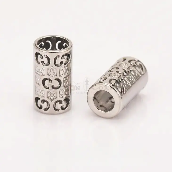 High-End Openwork Filigree Metal Cord End Cap