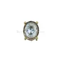 Gold Base Oval Shape Fancy Kundan Button