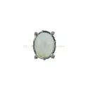 Nontoxic White Base Oval Shape Fancy Kundan Button