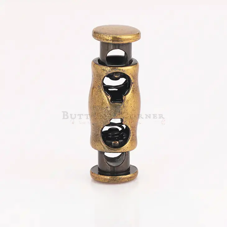 Ancient Gold Plated Dual-Plunger Cord Stopper