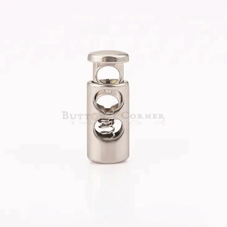Dual-Hole Adjustable Spring-Loaded Drawstring End Cap