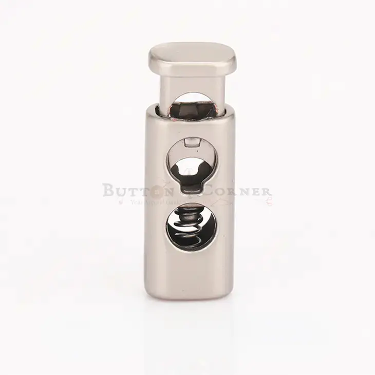 Adjustable Double-Hole Spring-Loaded Drawstring Cord Stopper