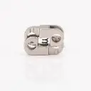 Dual-Hole Cord Stopper With Exposed Spring Mechanism