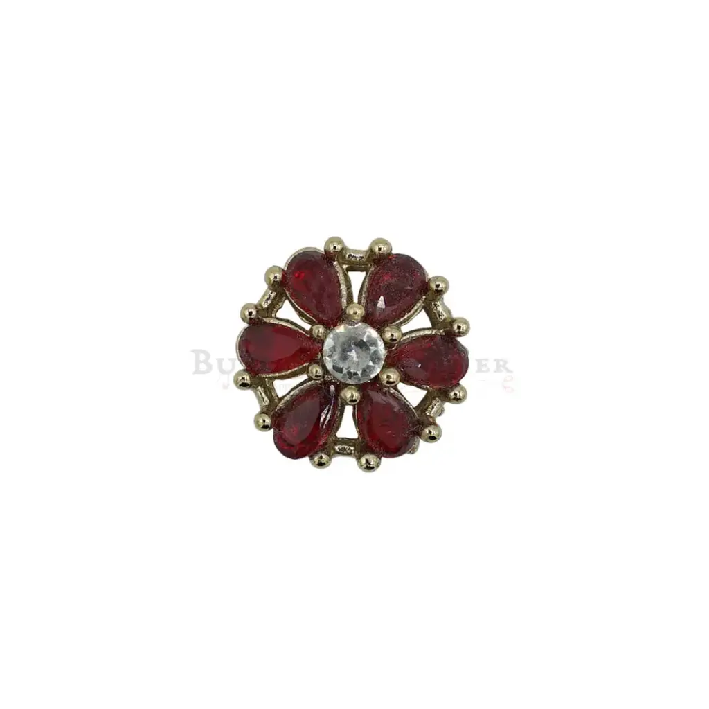 Gold Base Fancy Kundan Button