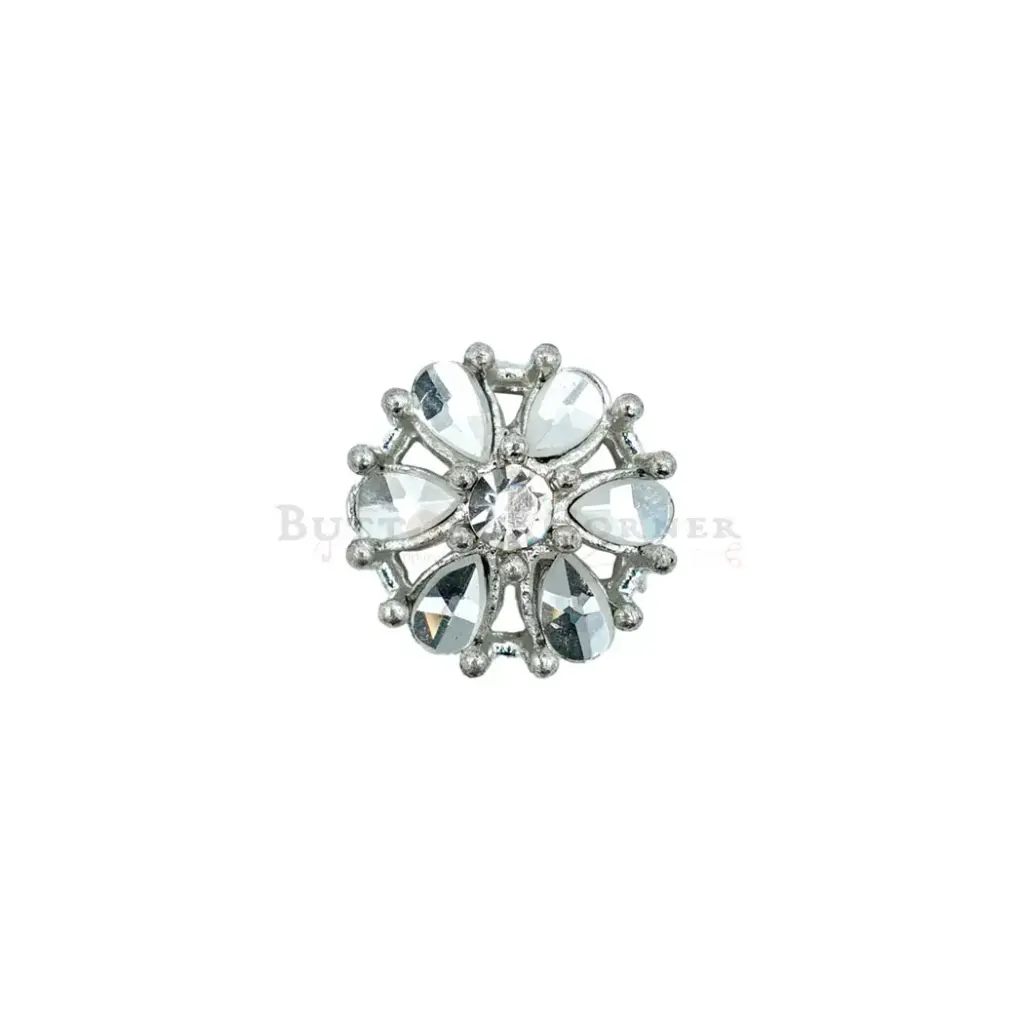 Nontoxic White Base Fancy Kundan Button