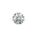 Nontoxic White Base Fancy Kundan Button