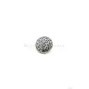 Crystal-Encrusted Circular Disc Shape Button