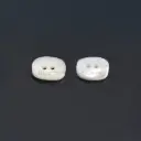 Unstructured Rectangular Shape Two-Hole Japanese Shell Button