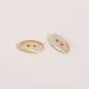 Pearlized Finish Oval-Shaped Two-Hole Japanese Shell Button 