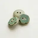 Flower-Embossed Round 2 Hole Wooden Button