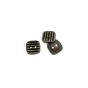 Spiral Striped Design Square 2 Hole Wooden Shirt Button