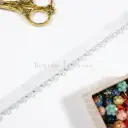 Exclusive Shiny Glass Beads & Crystals Edge Lace