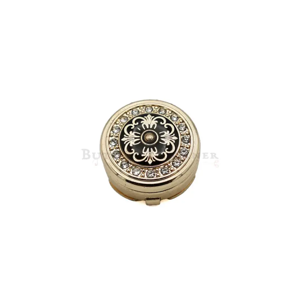 Floral Pattern Detachable Rhinestone Fancy Cover Button