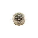 Floral Pattern Detachable Rhinestone Fancy Cover Button