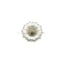 Crystal-Centered Sunflower Design Fancy Cover Button