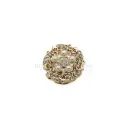 Filigree Flower Style, Crystal And Pearl Fancy Cover Button