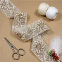 Double Side Border Lurex & Sequence Net Lace
