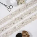 Embroidery Thread, Sequence & Foil Accent, Scallop Edge Net Lace