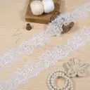 Elegant Rose Floral Chantilly Lace with Eyelash Edge