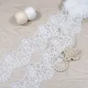 Double Eyelash Edge Scalloped Blossom Chantilly Lace