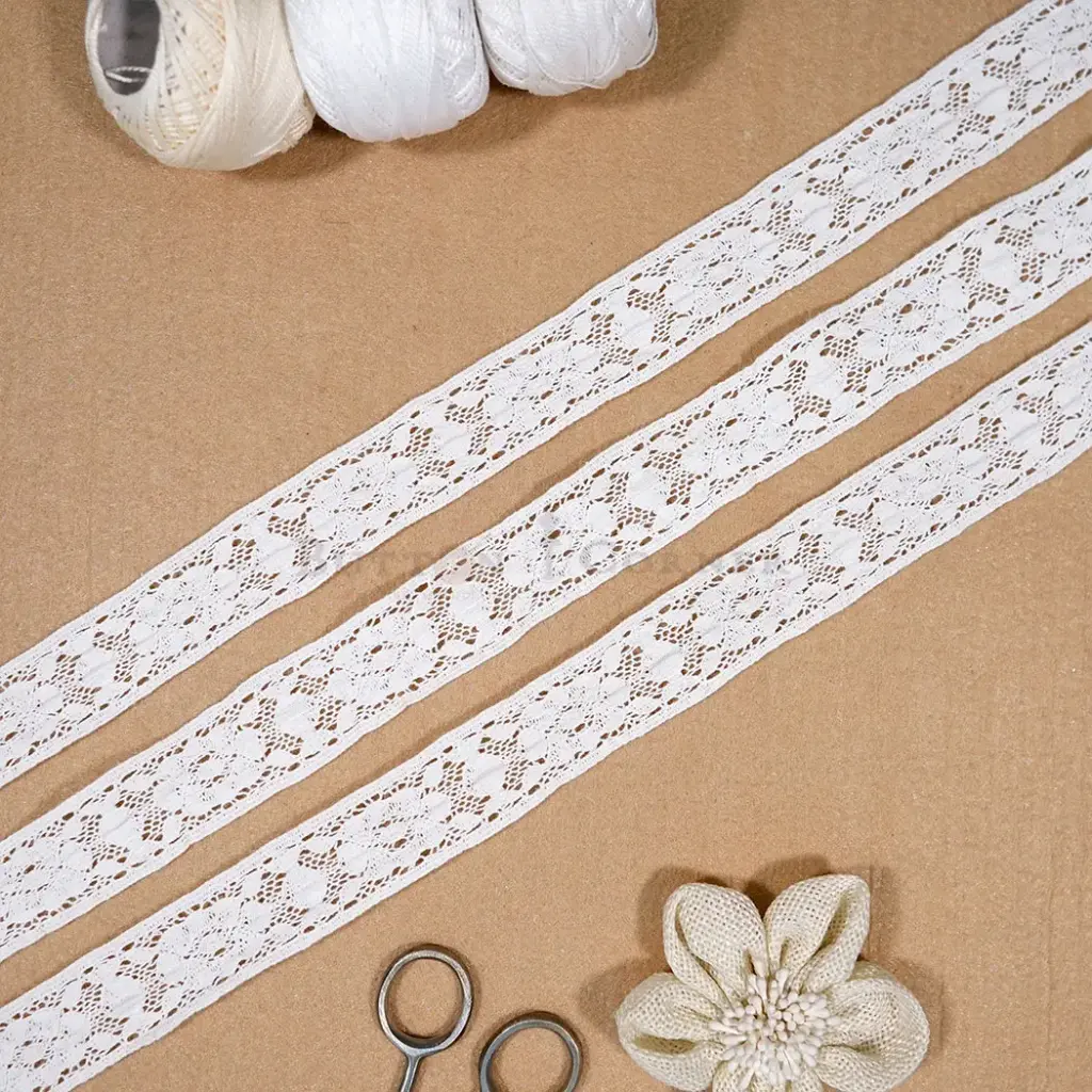Double Side Border Geometric Pattern Crochet Lace