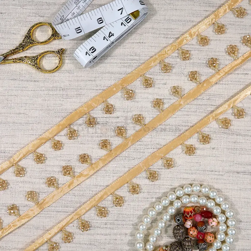 Glass Beads, Crystals, Hanging Lace