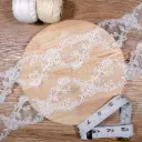 Corded Floral Pattern Embroidery Net Lace With Sequence Embellishment