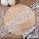 Whimsical Bird & Cage Motif Tulle Net Lace