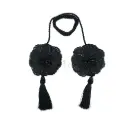 Organza 3D Flower Tassel Cord with Sequence Border & Centre Embellishment