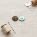 Agoya China, Oval Shape Two-Hole Shell Button 