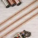 Glass Beads Pattern Fancy Lace with Net Edges