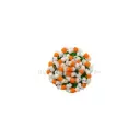 Handmade Round Tricolour Beaded Garment Embellishments
